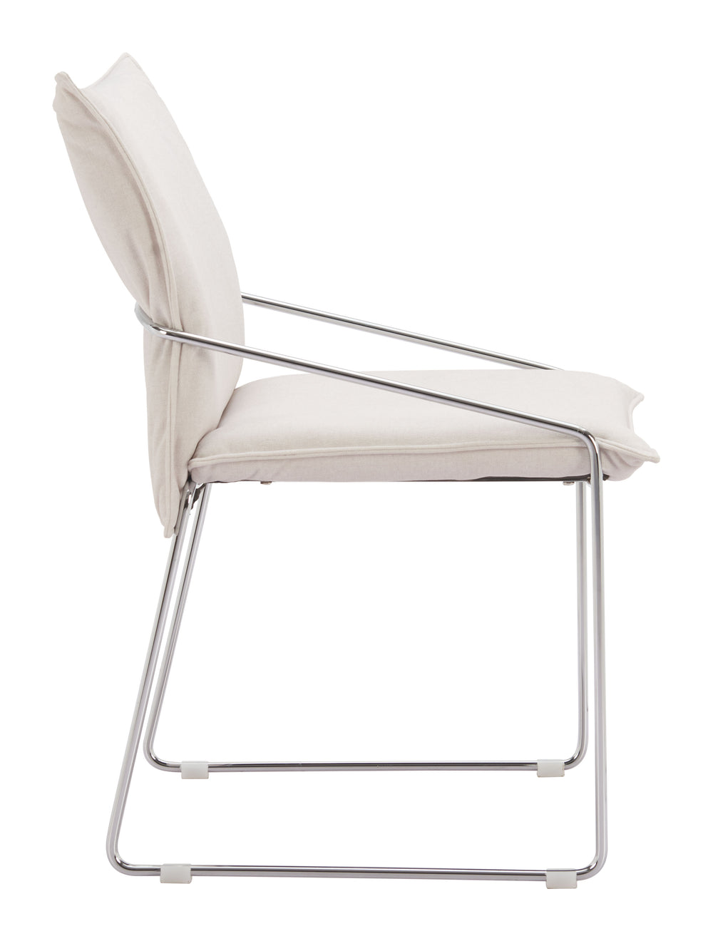 Zuo Modern Pola Dining Chair Set Of 2 - Modern Elegance With Sleek Design For Hospitality And Home Décor White 100% Polyester,Plywood,Steel 110869-zuo-modern