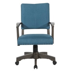 OSP Home Furnishings Santina Bankers Chair Antique Grey / Blue