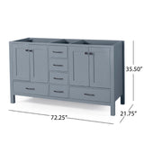 Christopher Knight Home® 72'' Double Vanity Cabinet with 6 Soft Close Drawers, 2 Cabinets | Contemporary & Transitional Design | No Marble Top Included