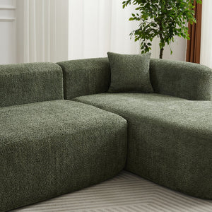 English Elm [video]109.4" Chenille Modular Cloud Sectional Plush L-shape Sofa for Modern Living Rooms W3505S00055