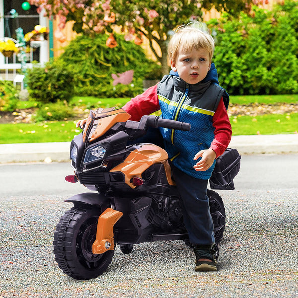 English Elm Aosom 12v Kids Battery Powered Atv Quad with Led Lights Music Usb Treaded Tires W2225P249810