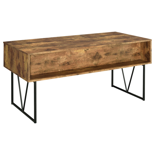 English Elm Sonoma Rustic Nutmeg Writing Desk with 4 Deep Drawers, Industrial Metal Legs, Weathered Farmhouse Charm B062P331100