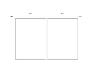 Sunpan NEW BEGINNINGS Set of 2 Modern-Retro 48" x 64" Art Panels in Natural Floater Frames for Any Space A0354