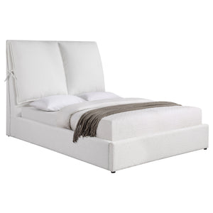 English Elm Corwyn Boucle Upholstered Queen Bed Tall Pillow Headboard for Modern Bedroom B062S01551