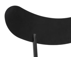 Sunpan Gibbons Dining Chair - Unique Mid-Century Modern Design with Handcrafted Leather and Iron Frame Black / Bravo Portabella