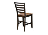 English Elm Wallace & Bay - Wallace & Bay  Timberline Brown Ladderback Barstools, Set Of 2