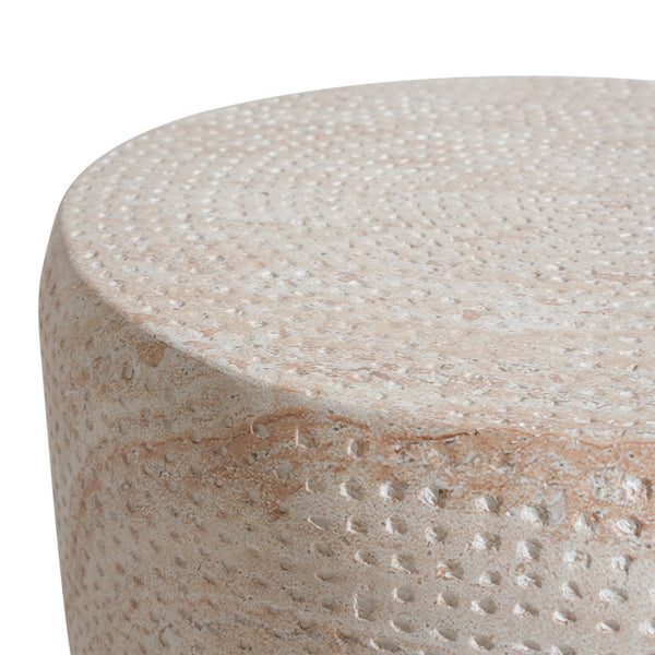 English Elm Christopher Knight Home® - Outdoor/Indoor Lightweight Concrete Side Table, Stylish Travertine Finish For Versatile Use N773P253801Z