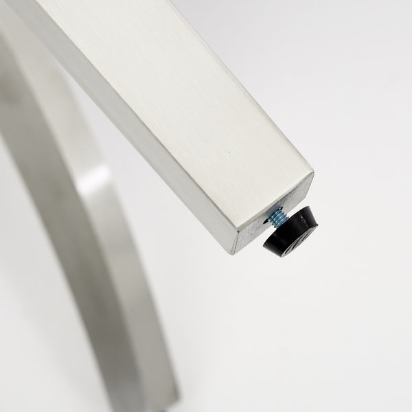 English Elm Mid Century Modern Dining Chairs with Copper Nail Trim, Plush High-Density Foam Seats, Brushed Steel Legs Gray W1143P314900