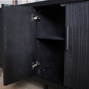 English Elm Accent Storage Cabinet - Modern Freestanding Buffet With Adjustable Shelves For Stylish Organization W2729P202565