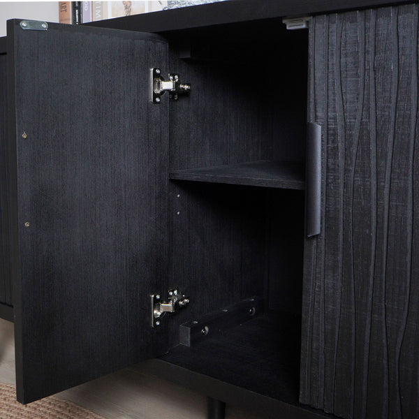 English Elm Accent Storage Cabinet - Modern Freestanding Buffet With Adjustable Shelves For Stylish Organization W2729P202565