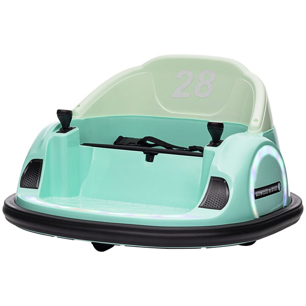 English Elm Qaba 12v Electric Toddler Bumper Car with Remote Control Led Lights and 360 Spin W2225P229195