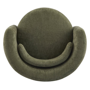 English Elm Christopher Knight Home® - Swivel Contemporary Accent Armchair with Lumbar Pillow, 360° Rotation, Metal Base Durability Green 37.75 L x 33.75 W x 26.5 H N776P368491G