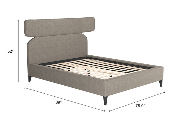 Zuo Modern Dusa Queen Bed In Elegant Green Fabric – Modern Design For A Chic And Sophisticated Bedroom Retreat Brown 100% Polyester,Rubberwood,Mdf,Plywood,Acrylic 110713-zuo-modern