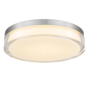 English Elm 12-inch Flush Mount Ceiling Light Dimmable Led Frosted Acrylic Matte Modern Fixture Chrome B370P398959