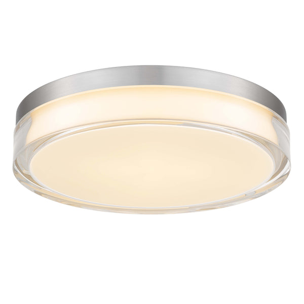 English Elm 12-inch Flush Mount Ceiling Light Dimmable Led Frosted Acrylic Matte Modern Fixture Chrome B370P398959