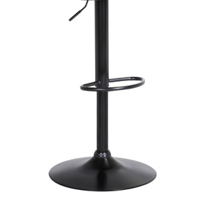 English Elm Lydia Swivel Adjustable Barstool Upholstered Fabric Seat with Black Wood Frame White B2736P464834