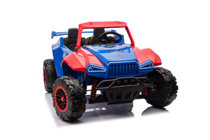English Elm 24v Two Seat Kids Off Road Utv with 800w Four Wheel Drive and Full Suspension Blue+Red W1620P347623