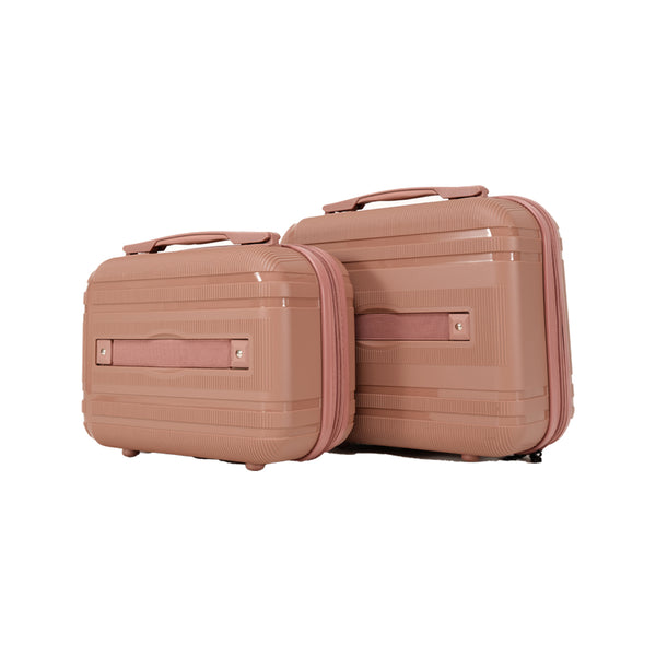 English Elm 6-piece Hard Shell Spinner Luggage Set Expandable Polypropylene with Combo Lock Rose Gold T3292P329374