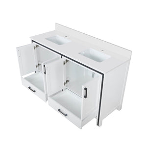 English Elm White Double Bath Vanity With Elegant White Quartz Top - Durable, Spacious & Modern Design For Your Bathroom B2731P260615-GIGA