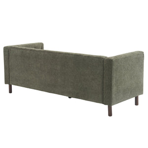 English Elm Christopher Knight Home® - 78" Upholstered Sofa with Tufted Linen-Like Fabric, Deep 19" Seat, Sturdy Rubber Wood Legs, 900lb Capacity Dark Green N763P243921F
