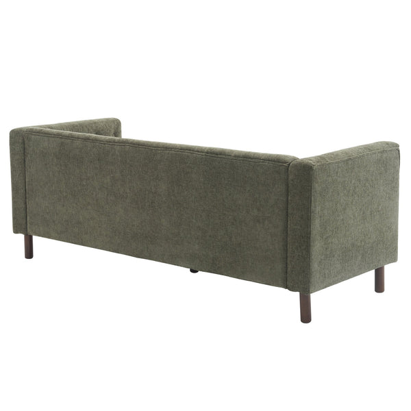 English Elm Christopher Knight Home® - 78" Upholstered Sofa with Tufted Linen-Like Fabric, Deep 19" Seat, Sturdy Rubber Wood Legs, 900lb Capacity Dark Green N763P243921F