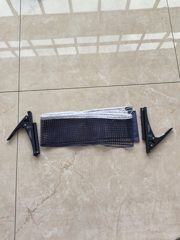 English Elm Double Fish Nylon Blend Table Tennis Net Set with Secure Clamps for Home or Club Play W3087P376638