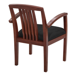 OSP Home Furnishings Sonoma Cherry Solid Hardwood Guest Chair with Classic Back for Dining or Reception Wood SON77CHY-3