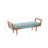 INK+IVY Boomerang Casual Bench II105-0090 Blue/Pecan