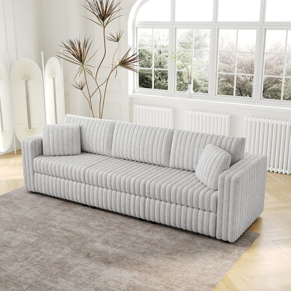 English Elm 106.3" Soft Modular 3-Person Sofa - Plush Comfort With Hidden Storage & Modern Style For Any Room W1767S00009