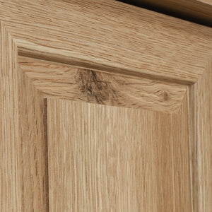 English Elm Storage Cabinet - Versatile Brown Wood Unit For Kitchen, Laundry & Living Areas With Adjustable Shelves B356P367807-GIGA