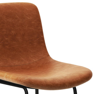 English Elm Jolie Bar Stool Set Of 2 - Stylish Camel Brown Vegan Leather For Modern Kitchens & Bars B136P158757