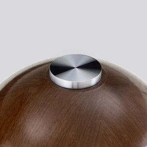 English Elm Small Round Tempered Glass Top Mid Century Modern Accent Table for Living Room or Office W2920P438805
