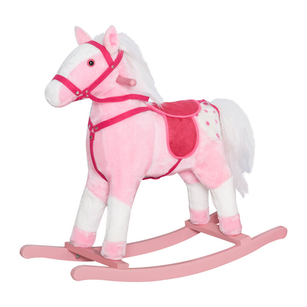 English Elm Rocking Pony Ride on Toy with Electronic Sounds Plush Saddle Metal Frame Toddler T3971P383488