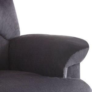 English Elm Arcadia Plush Microfiber Motion Recliner with Pillow-Top Arms, Smooth Latch Mechanism for Relaxation Black 33 L x 31 W x 28 H B2726P256700