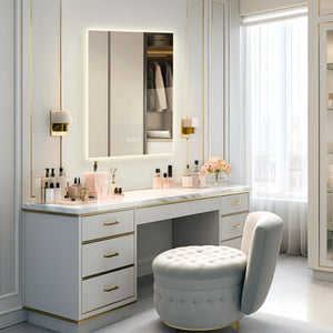 English Elm 32" LED Bathroom Mirror with Quick 5-Min Defog, 3-Color Stepless Dimming, CRI90+, Memory Function T3177P284020