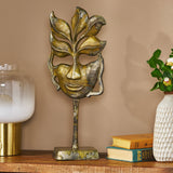 Christopher Knight Home® - Noble House - Orwell Handcrafted Aluminum Decorative Face Accessory with Stand, Brass