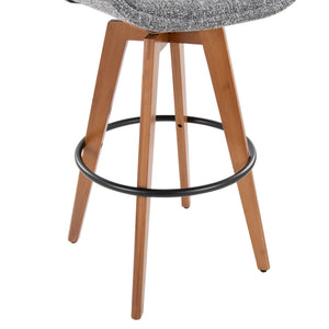 English Elm Dining/accent Chair Solid Wood Tapered Legs Cream Upholstery Mid-century Modern Seating Grey B202P471200
