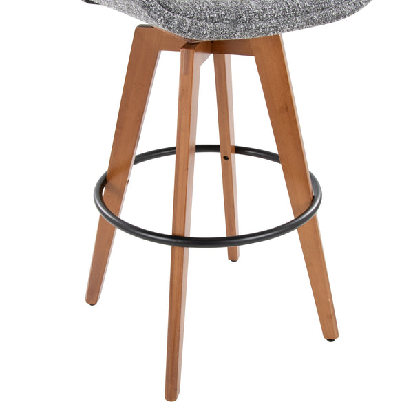 English Elm Dining/accent Chair Solid Wood Tapered Legs Cream Upholstery Mid-century Modern Seating Grey B202P471200