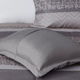 Madison Park Rhapsody Transitional 7 Piece Jacquard Comforter Set MP10-3398 Grey/Taupe