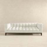 English Elm Ashcroft Furniture - Melissa Mid-Century White Boucle Modern Sofa