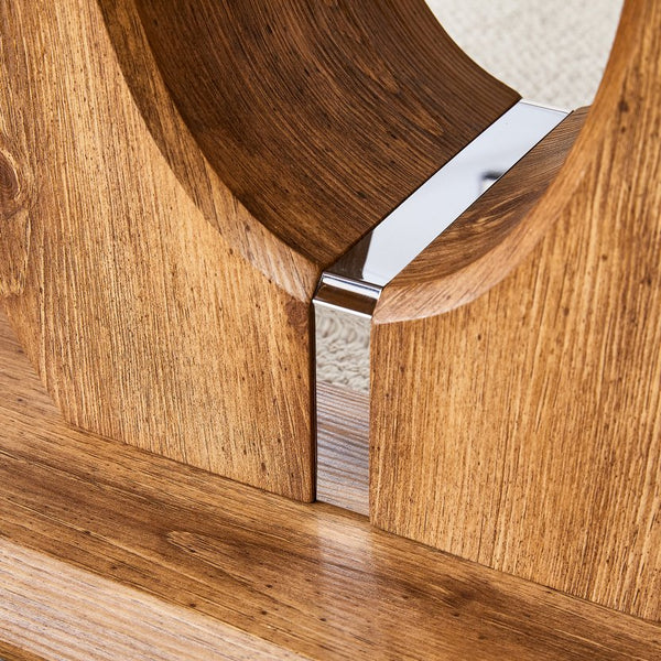 English Elm Modern modern simple luxury rectangular coffee table with sturdy base, easy-clean MDF, versatile use Wood W1151S01230