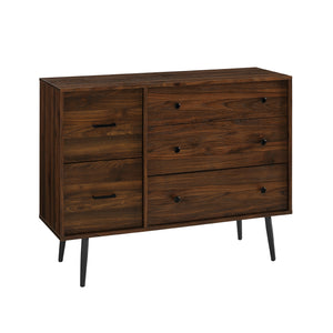 46" 5-Drawer Simple Dresser Dark Walnut BR5DQUIDRDW Walker Edison