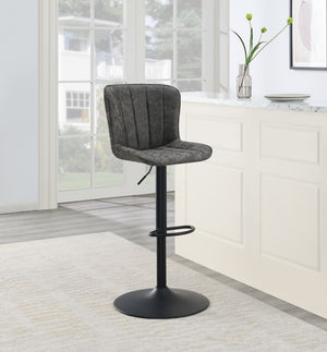 OSP Home Furnishings Kirkdale Height Adj Stool  - Set of 2 Charcoal