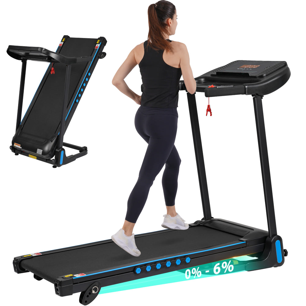 English Elm Incline Folding Home Treadmill 3 Hp Motor 350 Lb Capacity with Bluetooth Speaker N728P266447A