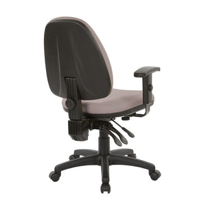 OSP Home Furnishings Dual Function Ergonomic Office Chair with Lumbar Support Foam Seat and Adjustable Arms 36427-R103