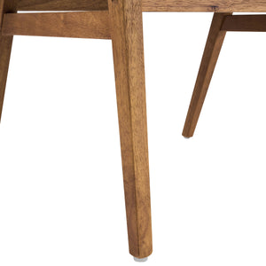 English Elm Mid-century Modern Upholstered Dining Arm Chairs with Rubberwood Frame Set of 2 Beige,Walnut N768P382497W