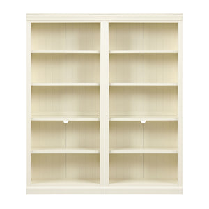 English Elm 83" 5-Tier Bookcase Suite with LED Light Strip, Adjustable Shelves, Cable Management & Solid Wood Frame Beige+yellow N751S246920A