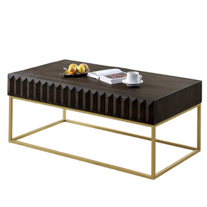 English Elm Contemporary Round Mid‑Century Accent Side Table with Tapered Legs, Solid Wood Build and Compact Design Gold,Walnut 52 L x 29 W x 9 H B2741P359662