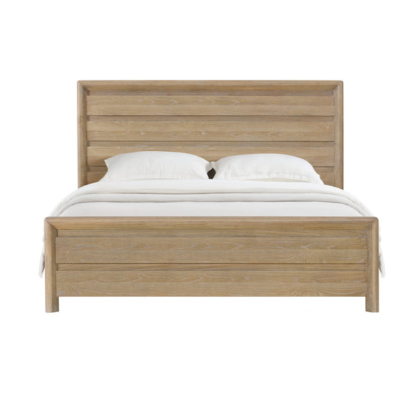 English Elm Wallace & Bay - Tan Queen Panel Bed in Sand Dune Finish — Solid Wood Contemporary Design, Easy-Care Elegance for Home B2709S00006