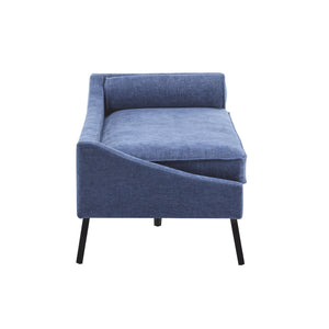 English Elm Christopher Knight Home® - CHAISE modern fabric lounge with rolled accent pillow, splayed birch legs and luxe comfort seating experience Navy Blue 68.25 L x 28 W x 17.75 H N776P291705N